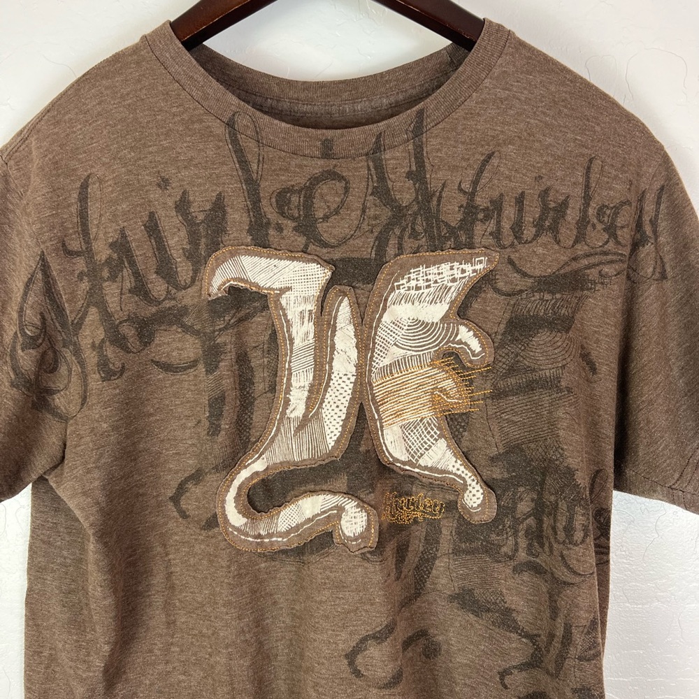 Hurley T-Shirt Brown Size Medium - Picture 3 of 7